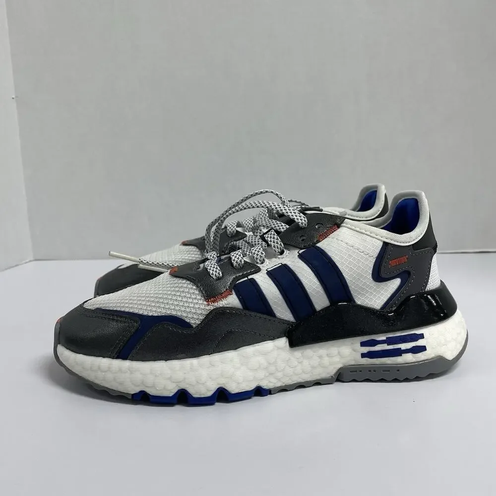Adidas Nite Jogger J R2D2 Star Wars FV8041 Size 5 White Blue Boost Cartoons